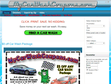 Tablet Screenshot of mycarwashcoupons.com